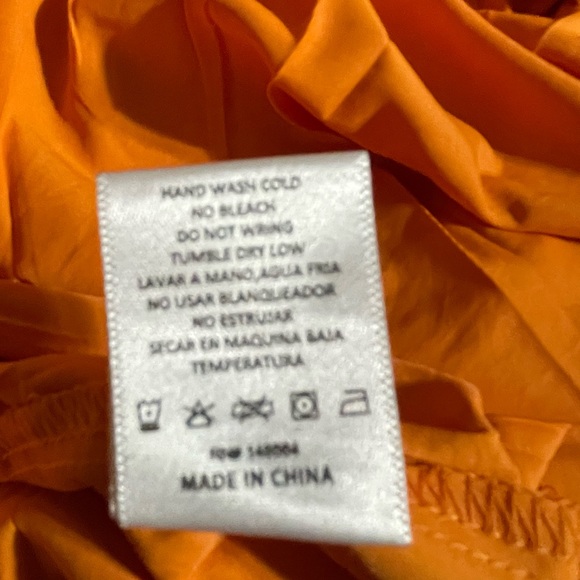 Cute new Akira orange 2 piece shimmery crinkle look jacket & jogging pants. - Picture 5 of 10